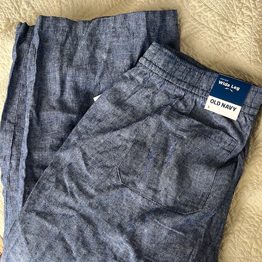 Old Navy chambray wide leg pants